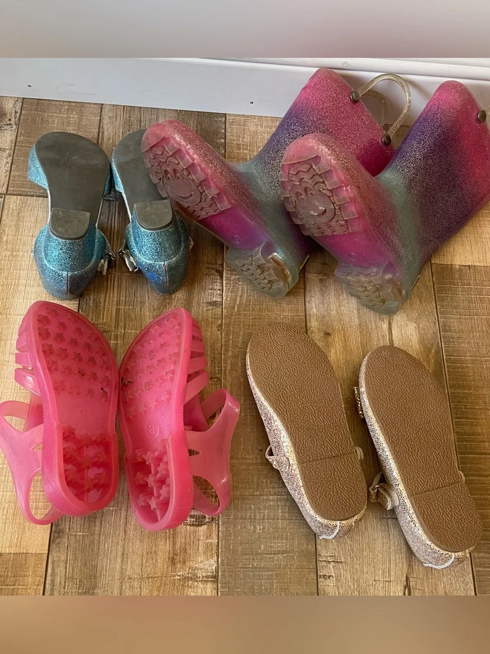 Girls Size 8 Shoes Lot 4 Disney Frozen Western Chief Light Up Boots BCBG